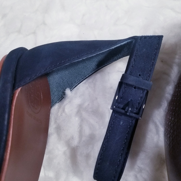 Tory Burch suede Blue Chunky Heels Shoes. Size 8.5 NWOT!!! - Picture 12 of 13